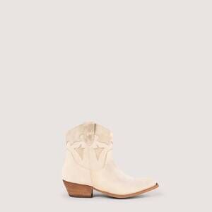 NEW KALI SHOES women's vicky shine texan ankle boots in beige